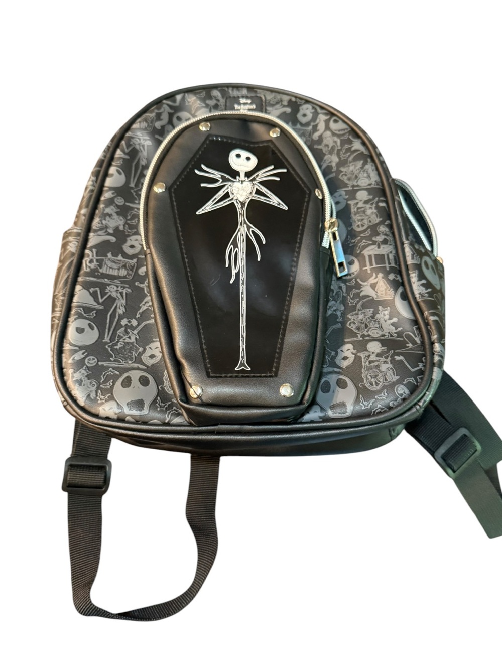 Nightmare Skull Coffin Sling Backpack - Black